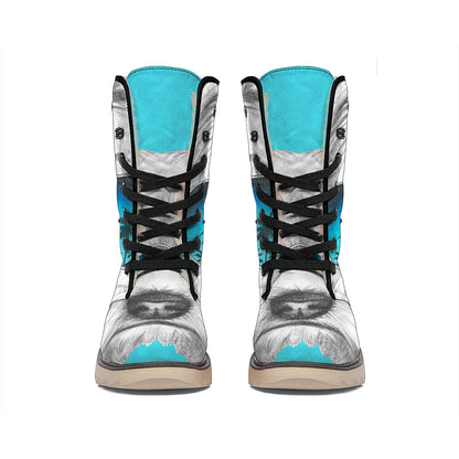 Yorkshire Terrier With Sunglasses Print Winter Boots