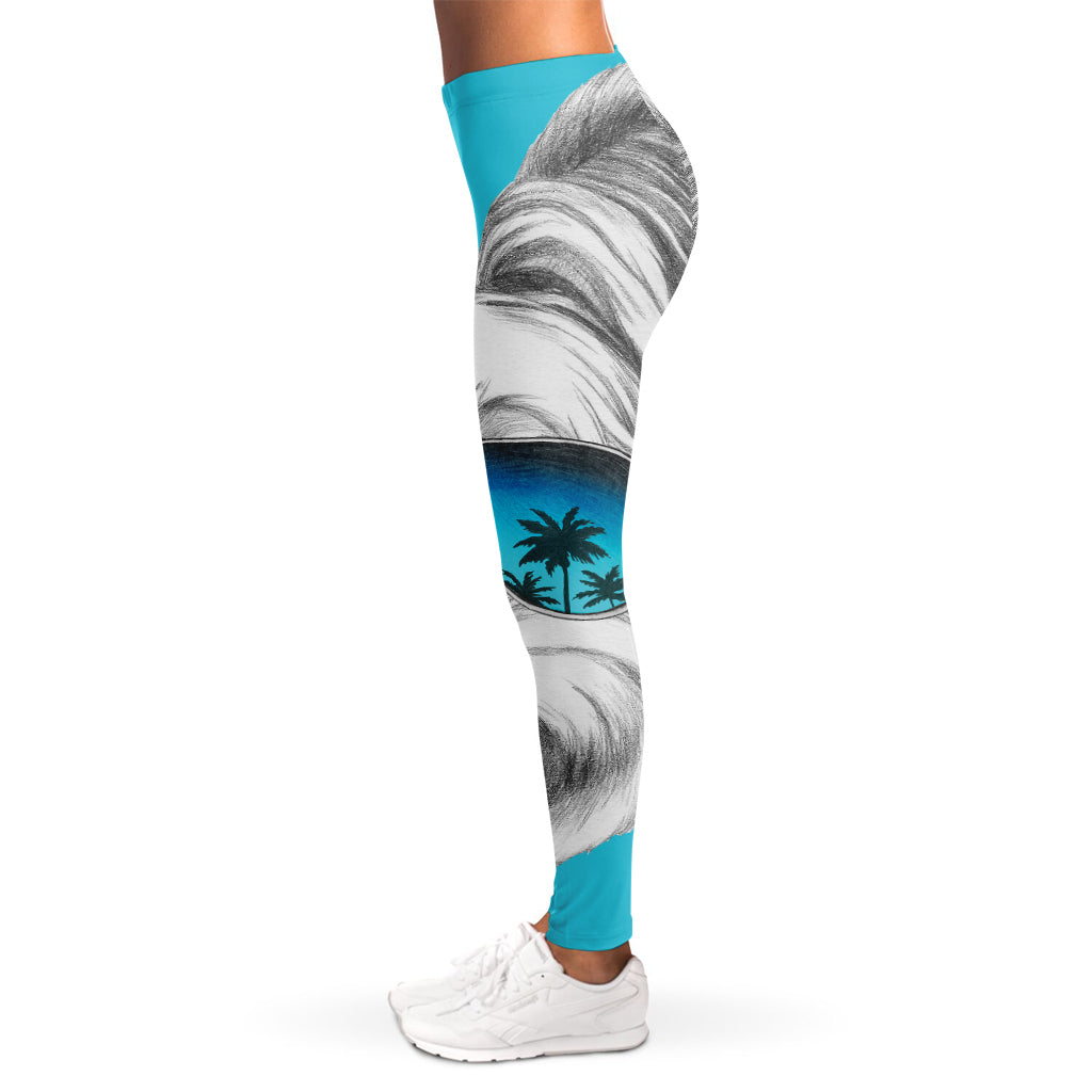 Yorkshire Terrier With Sunglasses Print Women's Leggings