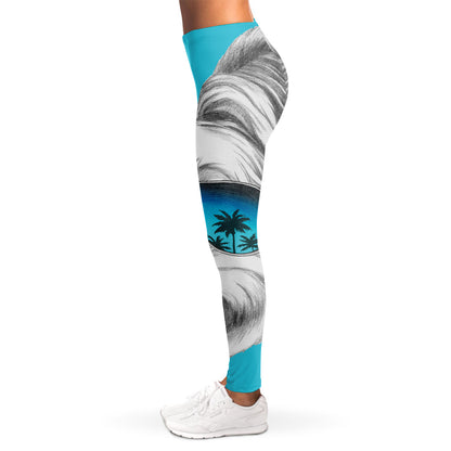 Yorkshire Terrier With Sunglasses Print Women's Leggings