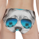 Yorkshire Terrier With Sunglasses Print Women's Panties