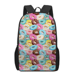 Yummy Donut Pattern Print 17 Inch Backpack