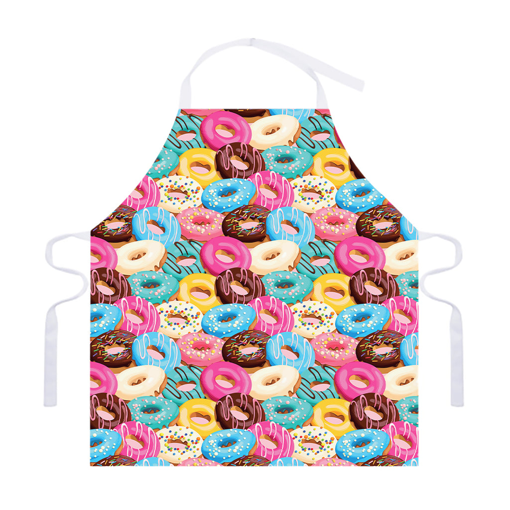 Yummy Donut Pattern Print Adjustable Apron