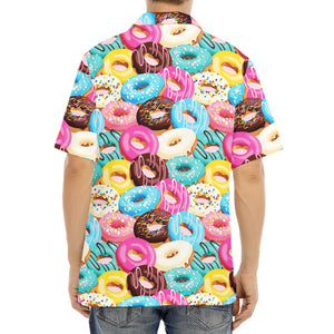 Yummy Donut Pattern Print Aloha Shirt