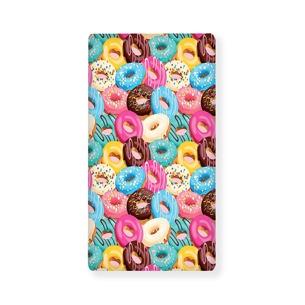 Yummy Donut Pattern Print Baby Crib Sheet