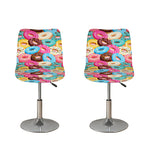 Yummy Donut Pattern Print Bar Stool Covers