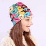 Yummy Donut Pattern Print Beanie