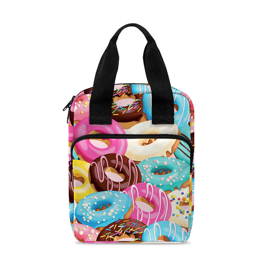 Yummy Donut Pattern Print Bible Tote Bag