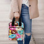 Yummy Donut Pattern Print Bible Tote Bag
