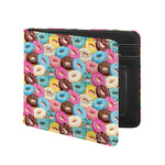 Yummy Donut Pattern Print Bifold Wallet