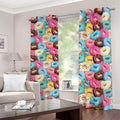 Yummy Donut Pattern Print Dimout Grommet Curtains