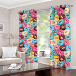 Yummy Donut Pattern Print Blackout Grommet Curtains