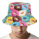 Yummy Donut Pattern Print Bucket Hat