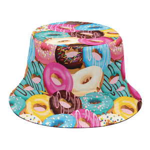 Yummy Donut Pattern Print Bucket Hat