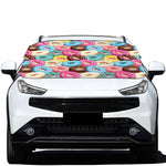 Yummy Donut Pattern Print Car Windshield Snow Cover