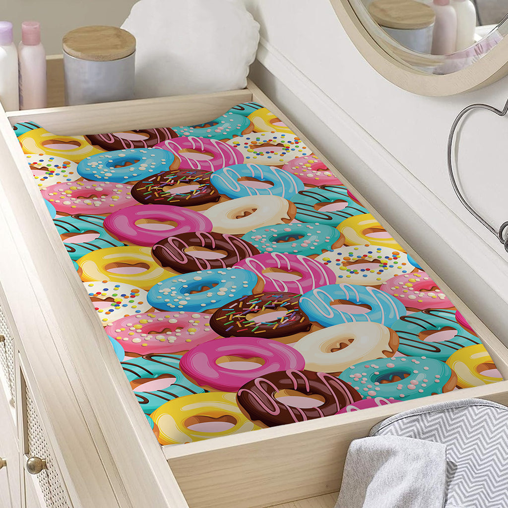 Yummy Donut Pattern Print Changing Pad Cover