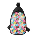 Yummy Donut Pattern Print Chest Bag