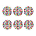 Yummy Donut Pattern Print Coaster Set