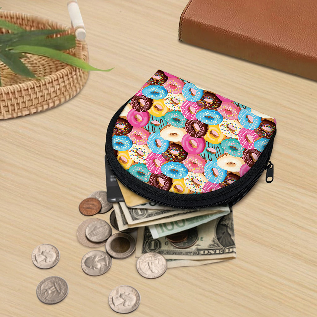 Yummy Donut Pattern Print Coin Purse