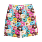 Yummy Donut Pattern Print Cotton Shorts