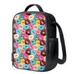 Yummy Donut Pattern Print Crossbody Lunch Bag