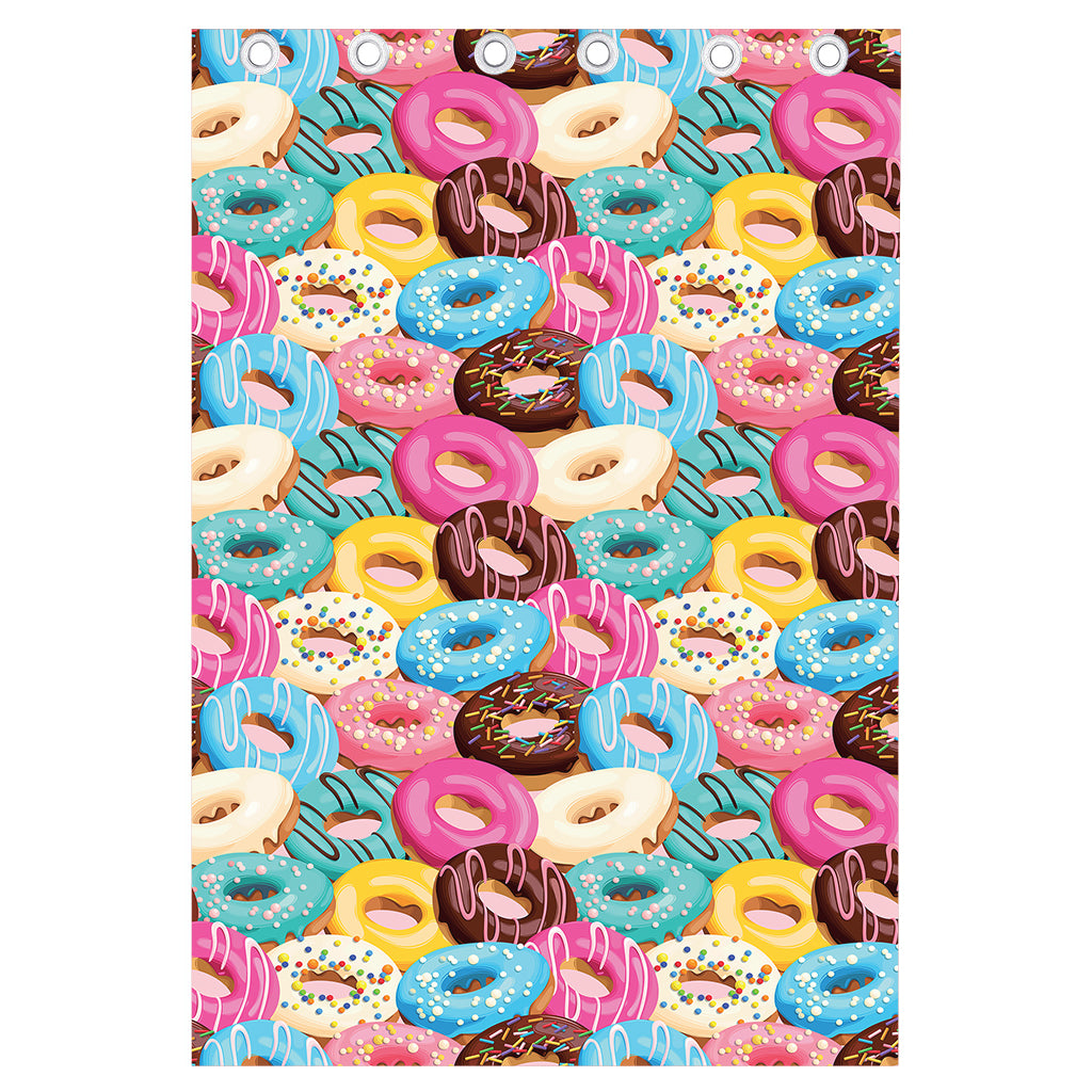 Yummy Donut Pattern Print Curtain
