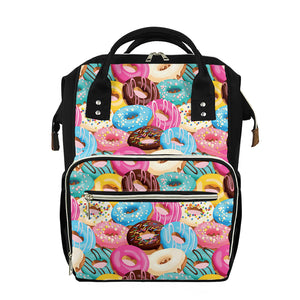 Yummy Donut Pattern Print Diaper Bag