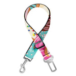 Yummy Donut Pattern Print Dog Seat Belt