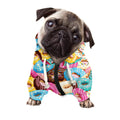 Yummy Donut Pattern Print Dog Zip Up Hoodie