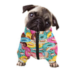 Yummy Donut Pattern Print Dog Zip Up Jacket