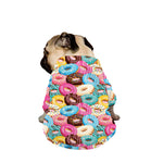 Yummy Donut Pattern Print Dog Zip Up Jacket
