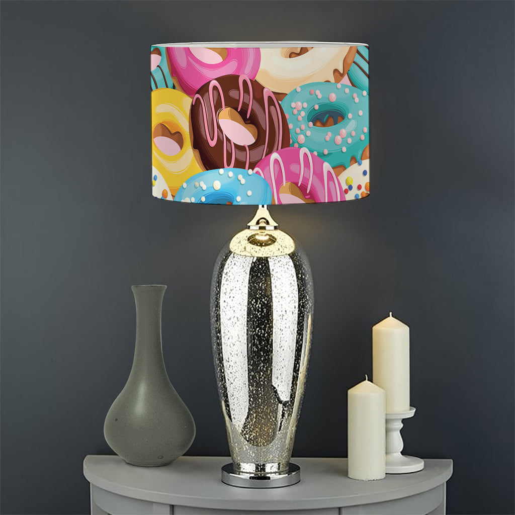 Yummy Donut Pattern Print Drum Lamp Shade