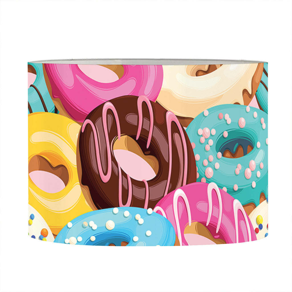 Yummy Donut Pattern Print Drum Lamp Shade