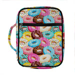 Yummy Donut Pattern Print Front Pocket Bible Bag