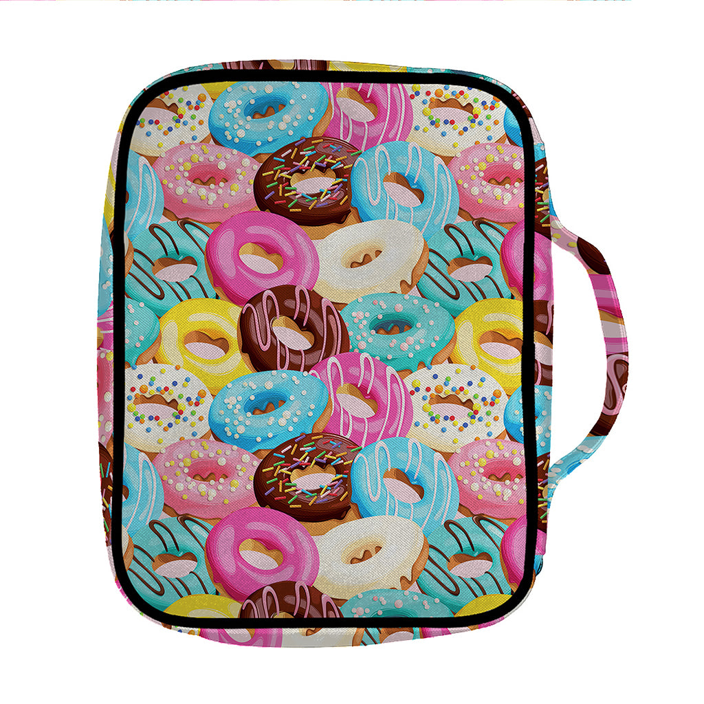 Yummy Donut Pattern Print Front Pocket Bible Bag