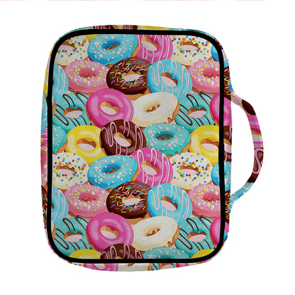 Yummy Donut Pattern Print Front Pocket Bible Bag