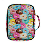 Yummy Donut Pattern Print Front Pocket Bible Bag