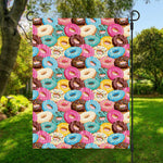 Yummy Donut Pattern Print Garden Flag