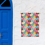 Yummy Donut Pattern Print Garden Flag