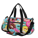 Yummy Donut Pattern Print Gym Bag