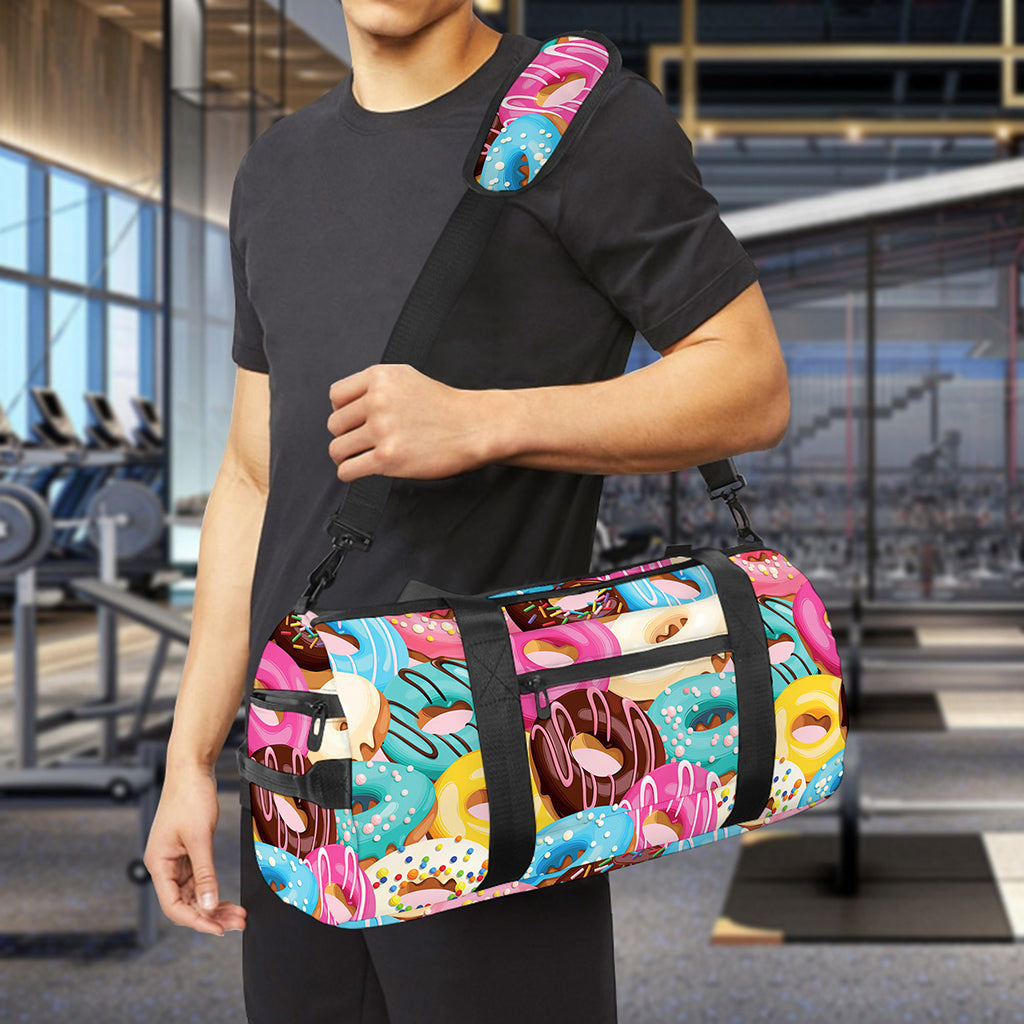 Yummy Donut Pattern Print Gym Bag