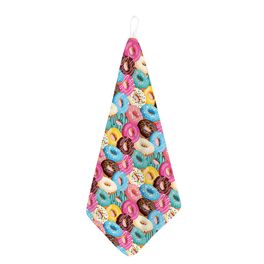 Yummy Donut Pattern Print Hand Towel