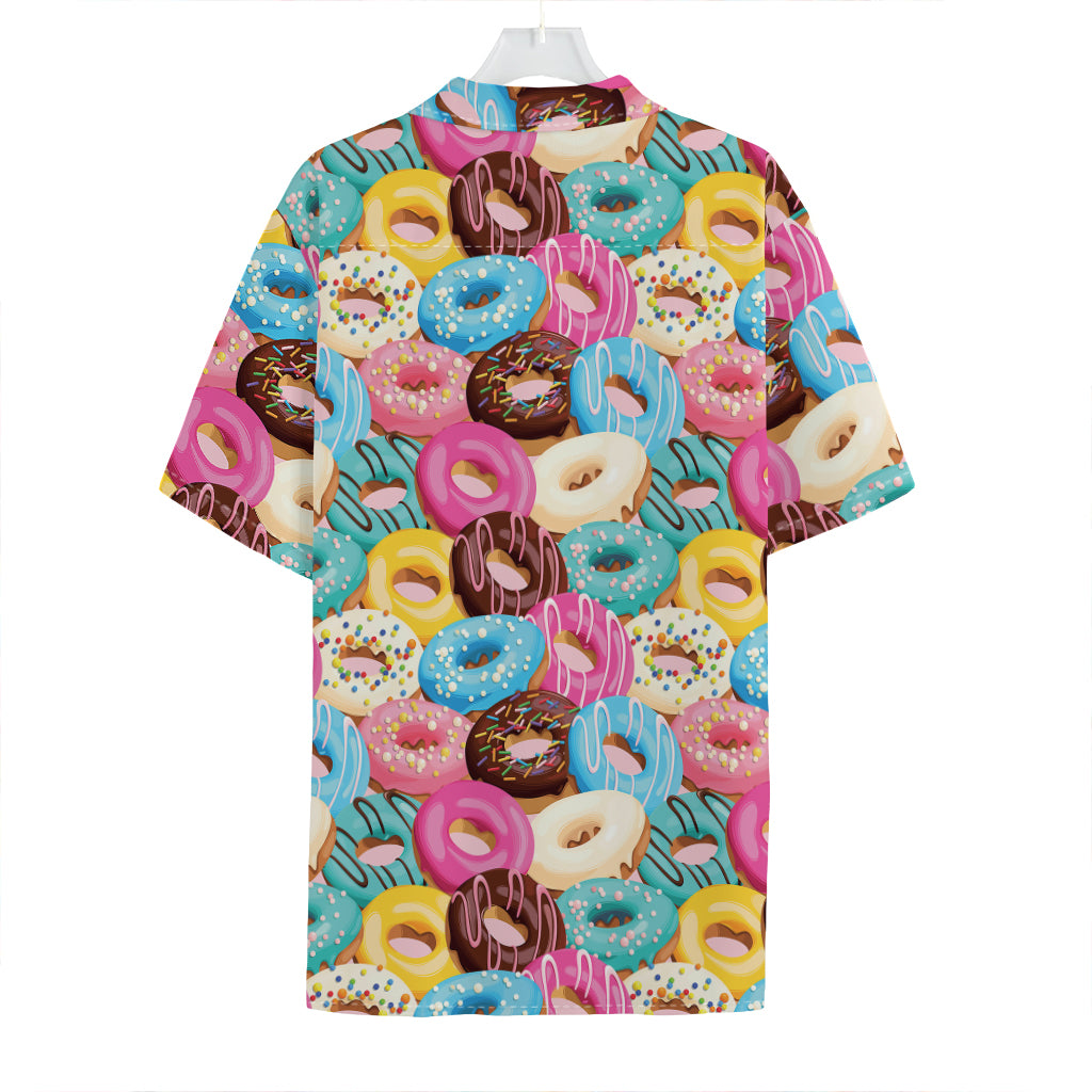 Yummy Donut Pattern Print Hawaiian Shirt