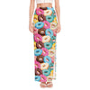 Yummy Donut Pattern Print High Slit Maxi Skirt