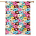 Yummy Donut Pattern Print House Flag