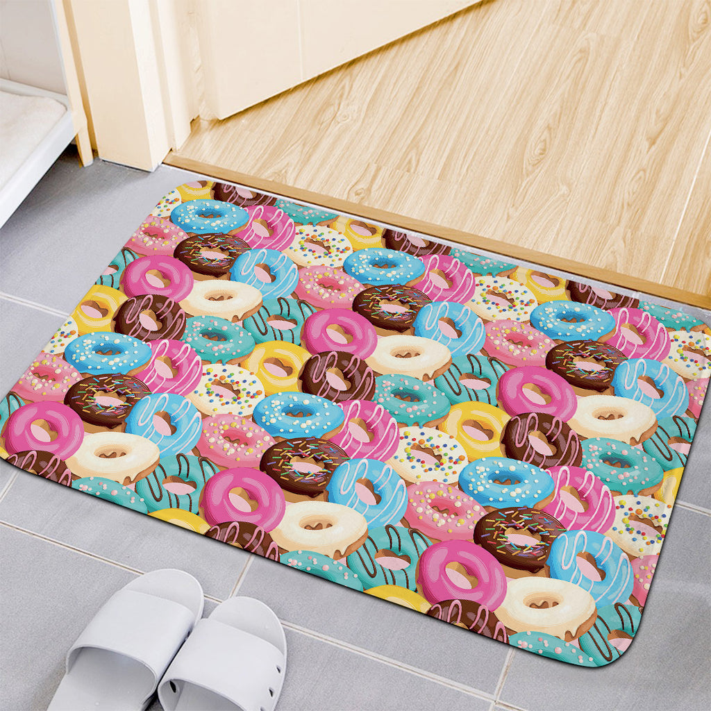 Yummy Donut Pattern Print Indoor Door Mat