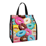Yummy Donut Pattern Print Insulated Lunch Tote