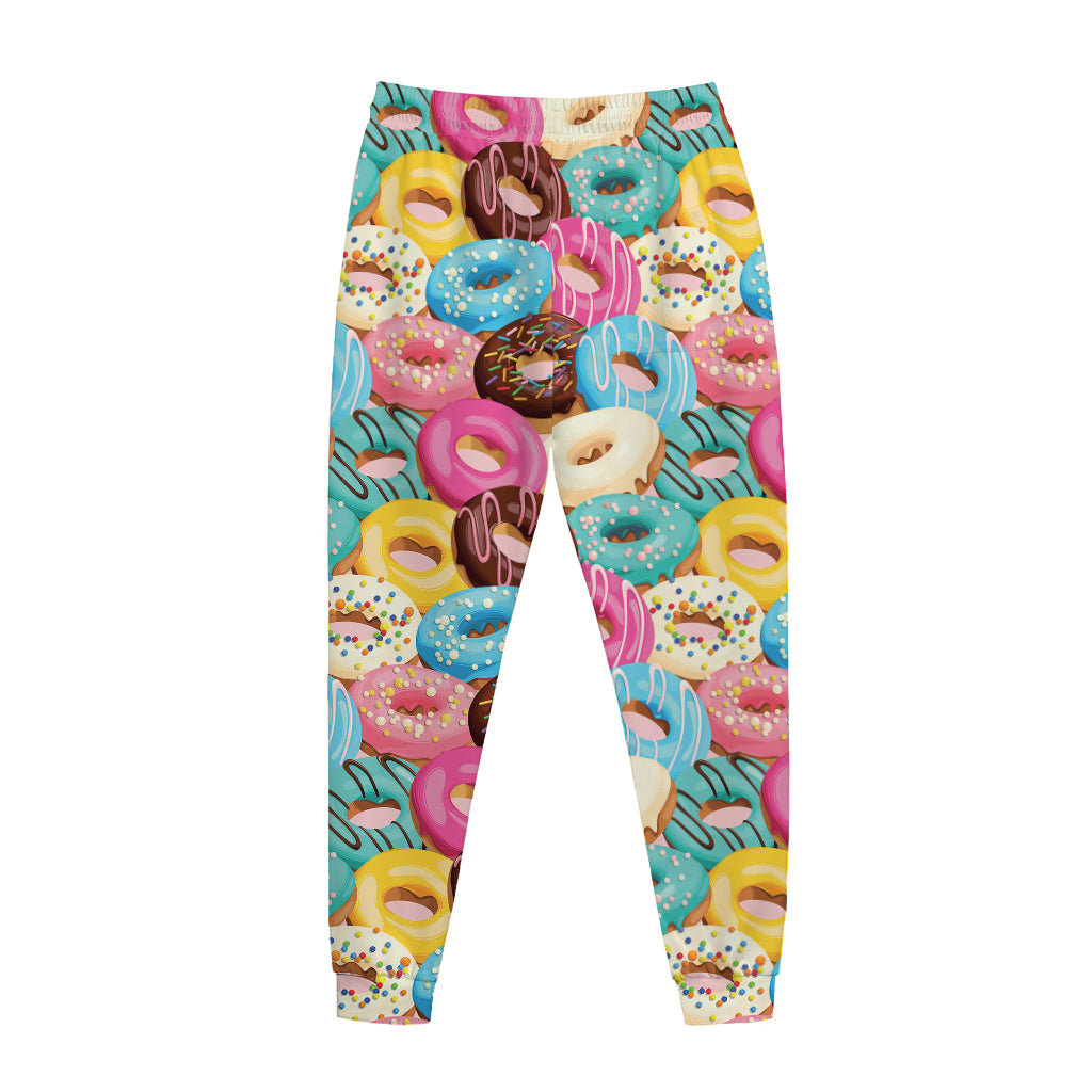 Yummy Donut Pattern Print Jogger Pants