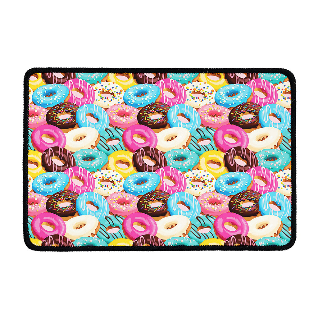 Yummy Donut Pattern Print Kitchen Mat