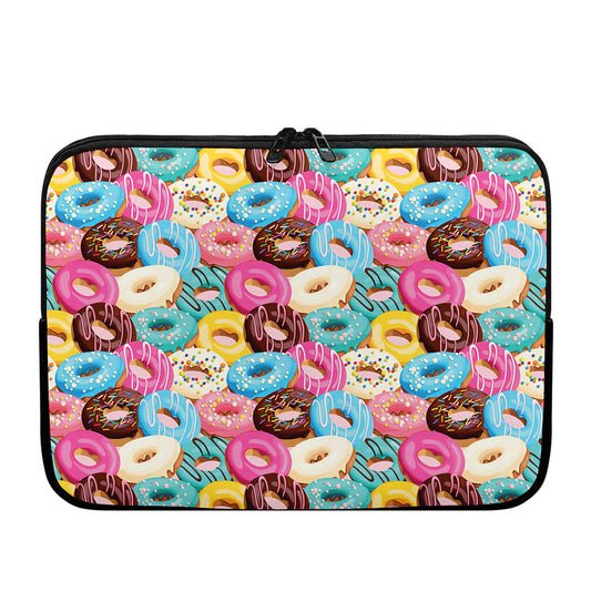Yummy Donut Pattern Print Laptop Sleeve