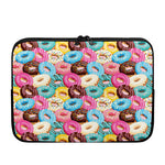 Yummy Donut Pattern Print Laptop Sleeve